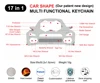 Outil de carte en forme de voiture 17 en 1
