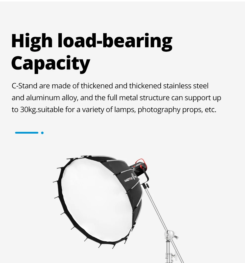 Ambitful 150 320cm Stainless Steel Photography C Stand Light Stand