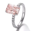 925 silver gold plated lab diamond ring