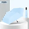 Parapluie automatique ultraléger à poignée noire - Bleu ciel
