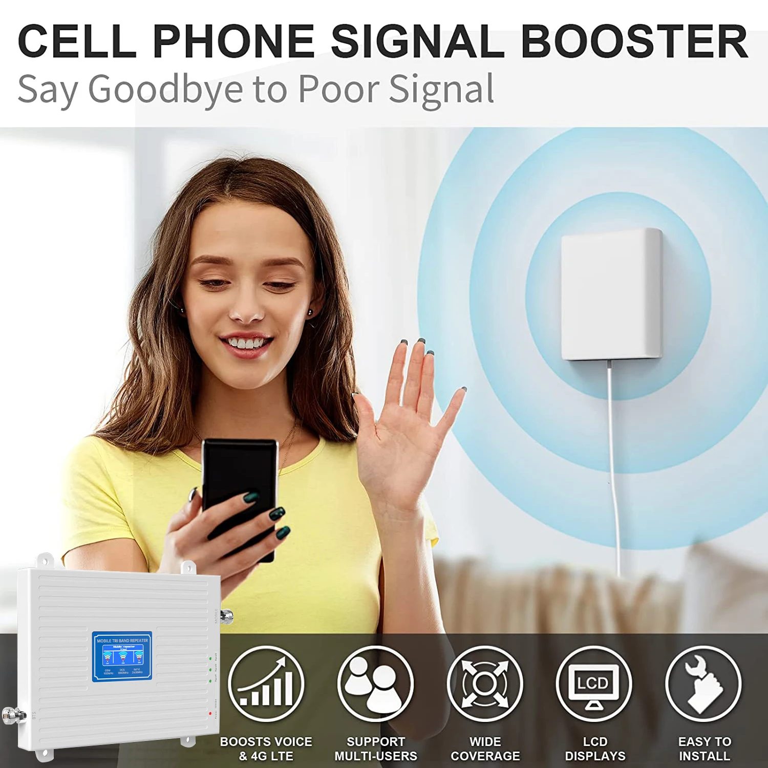 Repetidor Gsm 2g 3g 4g 850 1700 1900mhz Amplificador De Se al De Triple repetidor-gsm-2g-3g-4g-850-1700-1900mhz-amplificador-de-se-al-de-triple