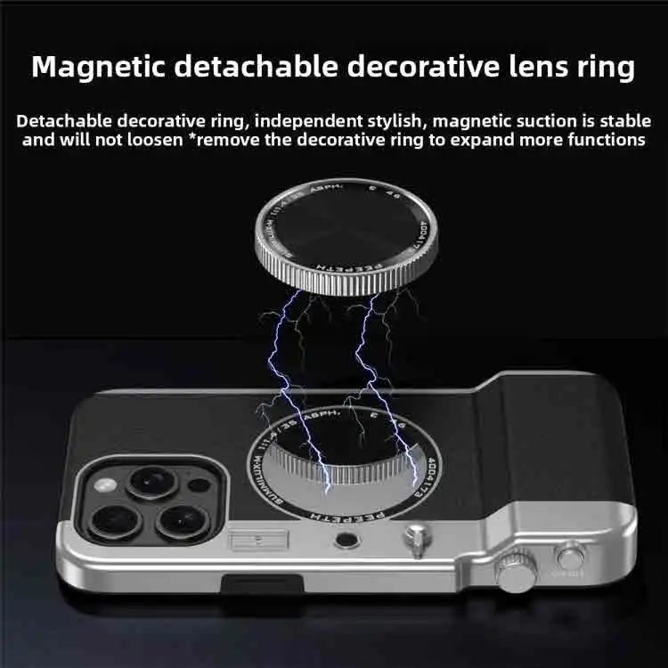 High Quality Hard PC Case for iPhone 16 15 14 13 Pro Max Magnetic Stereo Camera Electroplate Craft XR Model Pack in OPP