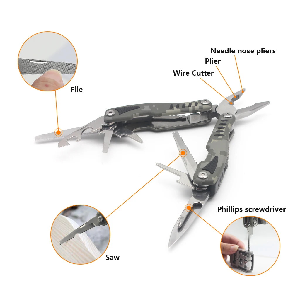 professional stainless steel multitool pliers pocket knife multi tool