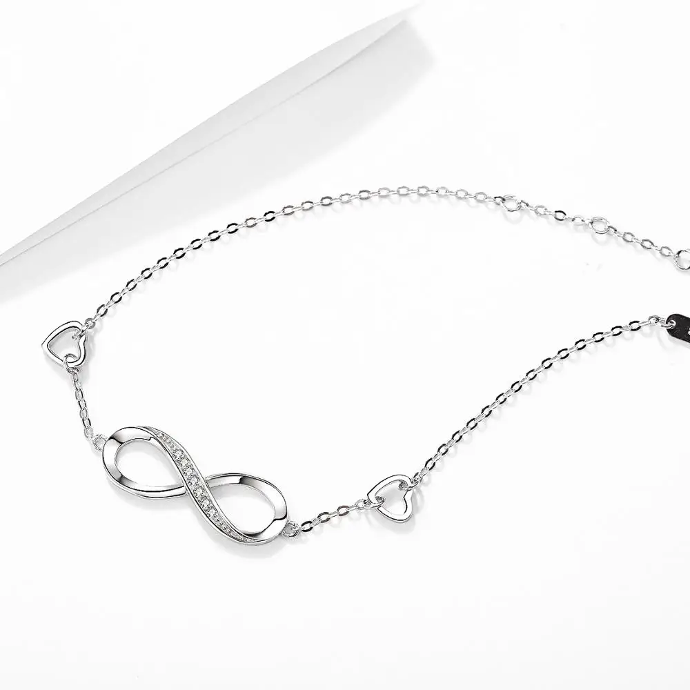 Infinity Sterling Silver Bracelet - Symbol of Endless Love
