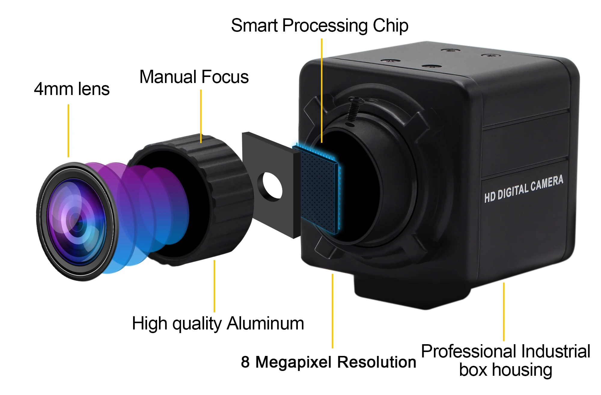 ELP HD 2 Megapixel CMOS AR0330 USB Web Camera 1920x1080P 30FPS CS Manual 4mm Lens Mini Security Video Camera with Microphone
