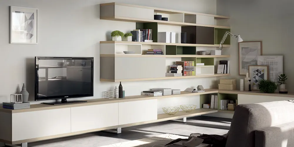 Pinai Luxury Design Living Room Furniture Modern Wall Mounted Tv