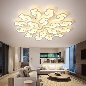 Modern Nordic Black Gold LED Ceiling Chandelier with Remote Control Iron Base IP44 Rated for Living Room Lighting