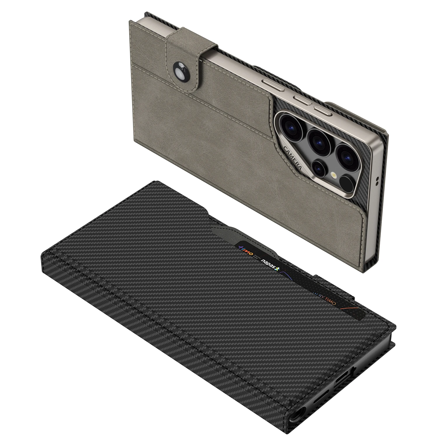 Ultra-Safe Frosted PC Case for for S25 Ultra with Dual Card Slots Drop Protection Pure Color Design