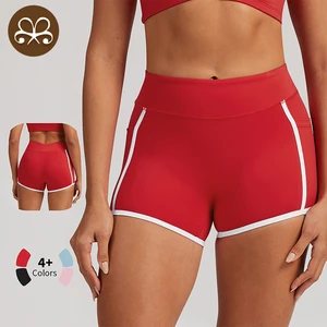 High Waisted Color Block Yoga Shorts Butt Lifting High Elasticity Quick-Dry Breathable for Running Gym and Fitnessg
