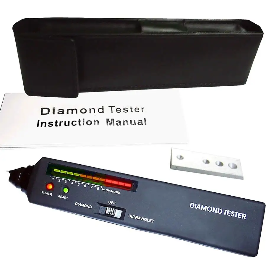 Testeur de Diamant Audio LED Portable, Outil de Précision de Sélection de Pierres Précieuses pour Débutants, Matière Plastique, Fonctionne sur Batterie