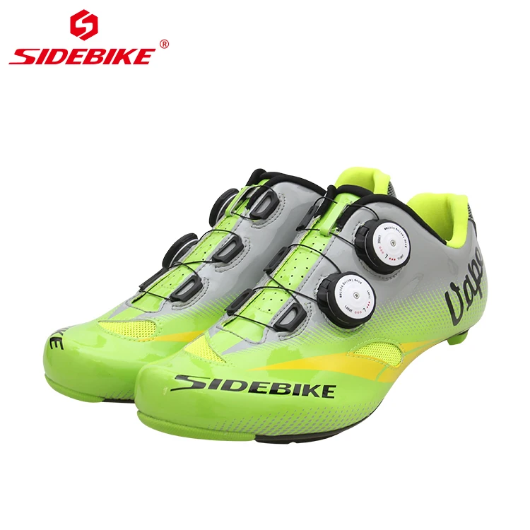 Зеленые кроссовки для горного велосипеда, закрытые велотренажеры, двойные циферблаты, саморегулирующиеся кроссовки для дорожного велосипеда
