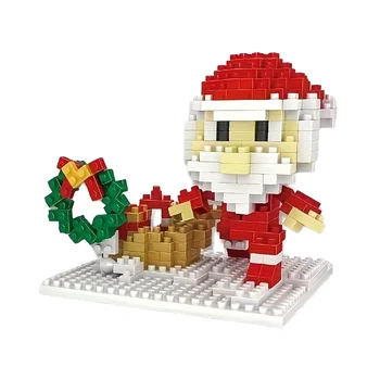 Christmas Series Children's Small Particle Building Block Toys Creative DIY Decoration Puzzle Cartoon Animation Toys
