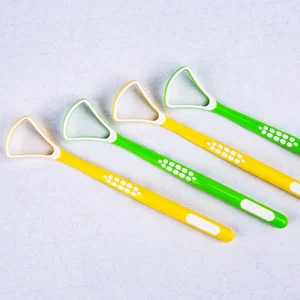 Daily Care China Supplier Private Label Personal Care Oral Cleaning Soft TPE Tongue Scraper for Adult Plaque Remove