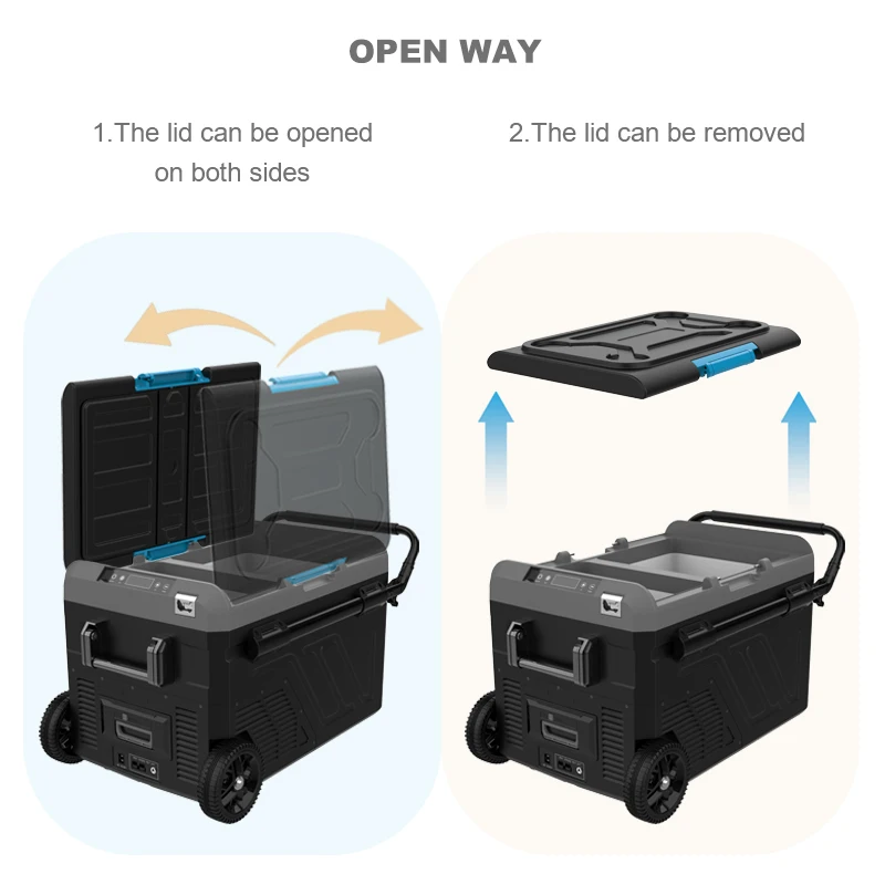 High Quality 40L  DC Mini Compressor Fridge Camping Outdoor Mini Freezer Car Fridge with Battery