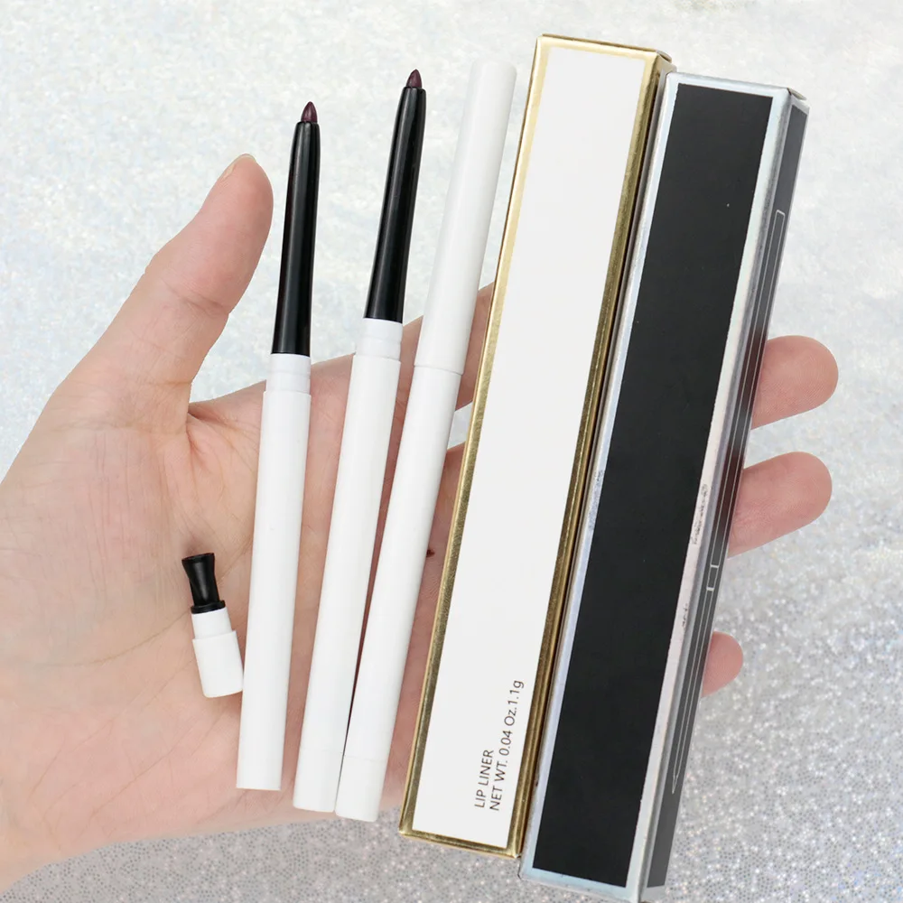 Muting Makeup Princess Private Label 15 Colors Lip Liner Vegan Nude Retractable Clear Waterproof Lip Liner