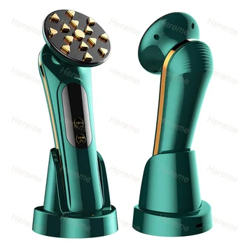 Home Use RF Facial Massage Ultrasonic EMS Face Lift Skin Tightening Vibrating Massager Multifunctional Beauty Instrument