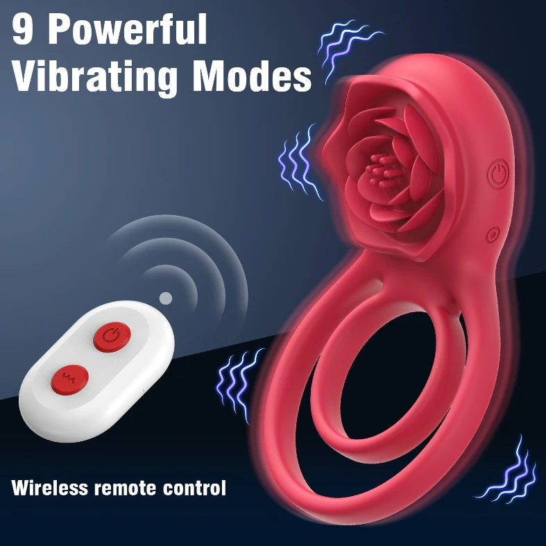 Remote Control Cock Ring Vibrators Time Delay Ejaculation Recharged Vibrating Masturbators Sex Toys for Men Adult Locking Sperm%