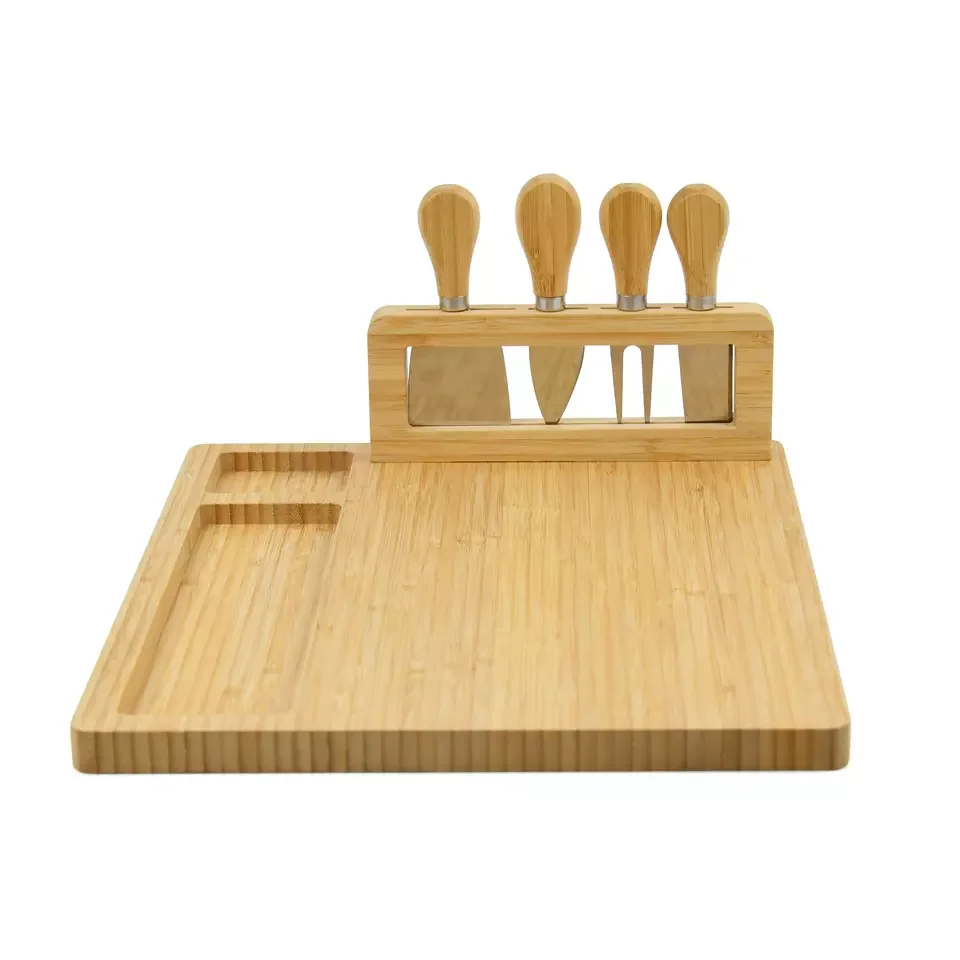 Set Di Taglieri Per Formaggi In Bamb&ugrave;, 35CM X 27CM Vassoio