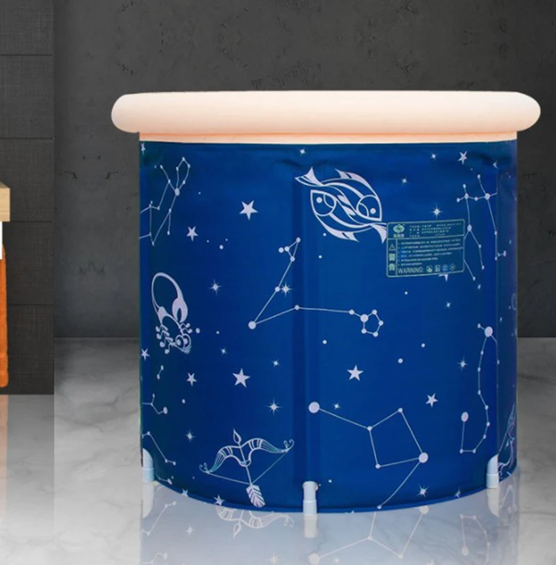 Портативная свободно стоящая Складная Пластиковая круглая Ванна для взрослых душа из ПВХ