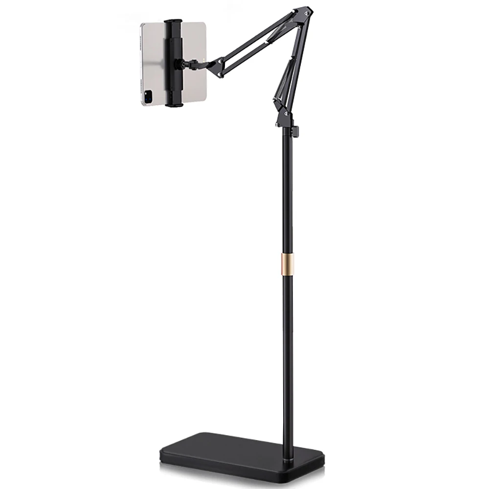 L10Pro 360 Rotatable Flexible Arms Floor Stand Phone Tablet Holder Universal Bed Foldable Lazy Bed Bracket Aluminum Phone Stand