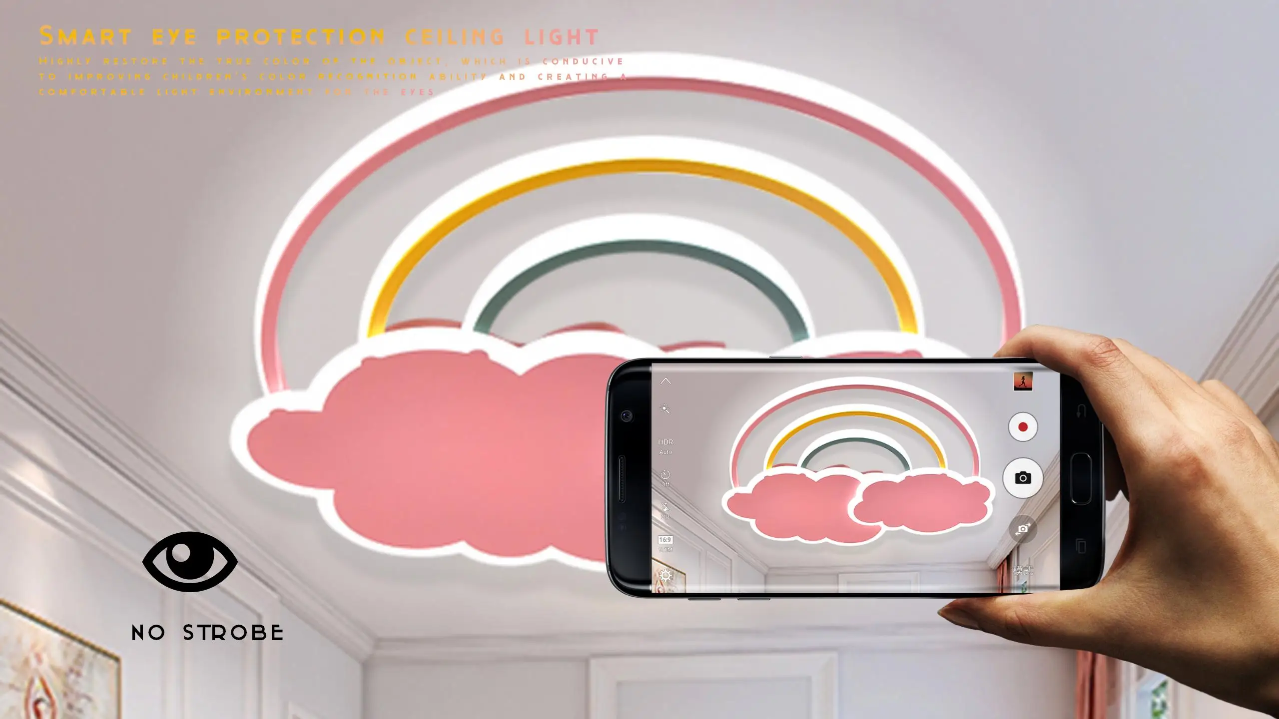 Modern Indoor LED Ceiling Light for Children's Bedrooms Romantic White ...