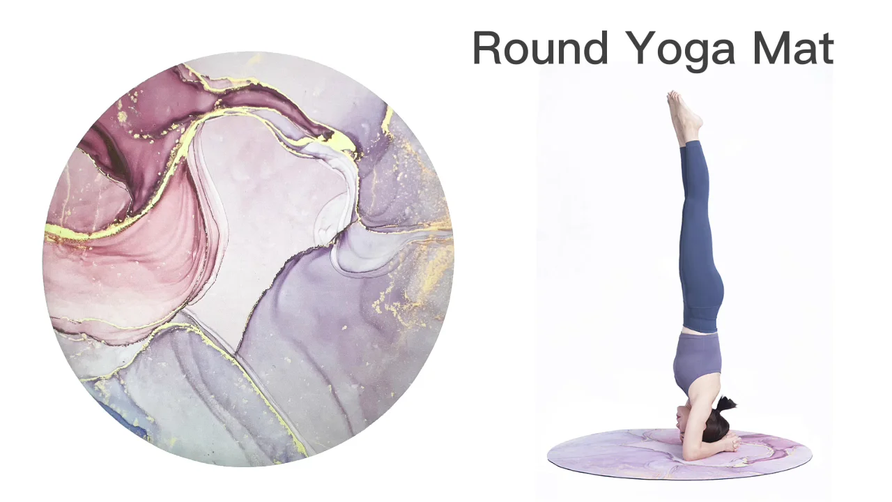 Home Use Pilates Eco Non Slip Marble Round Round Circle Meditation Yoga Mat,Yoga Gym Floor Mat