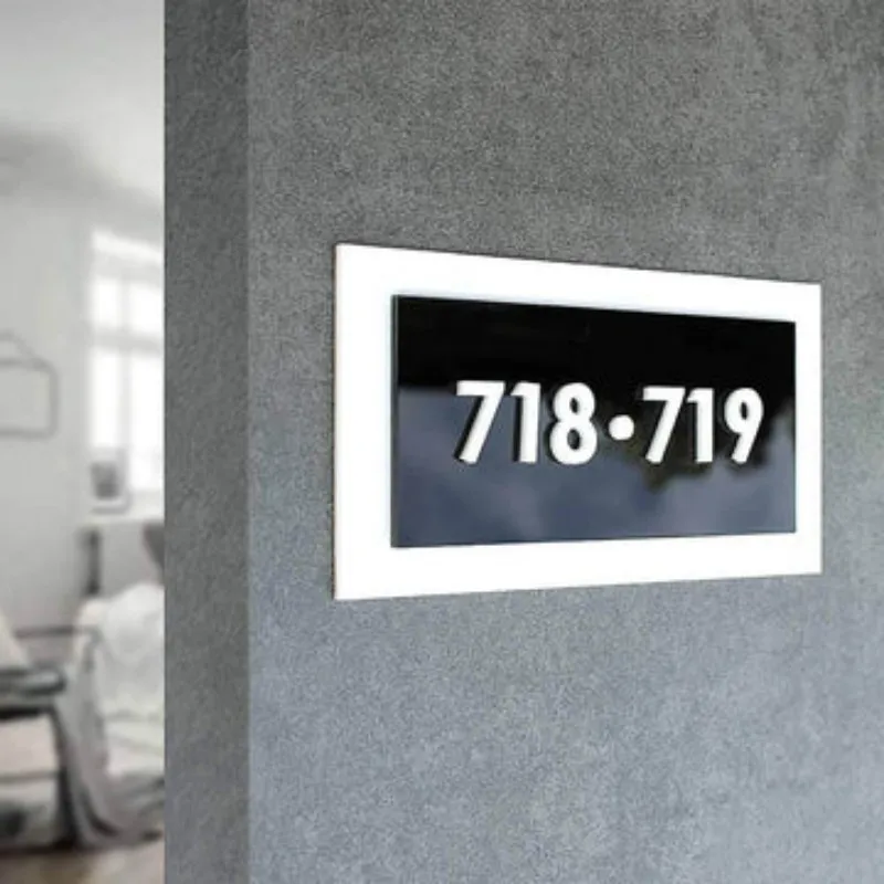 Panneau de signalisation pour porte de bâtiment, panneau WC, panneau de direction, panneau pour salle de réunion, plaque de bureau personnalisée en acrylique pour porte de bureau