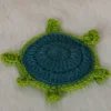 Flat-headed turtle-fluorescent green