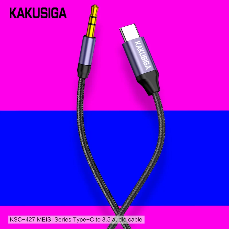 Kakusiga Câble audio Type C vers mini Jack 3.5 mm Mâle - Câble auxiliaire  de voiture - Noir à prix pas cher