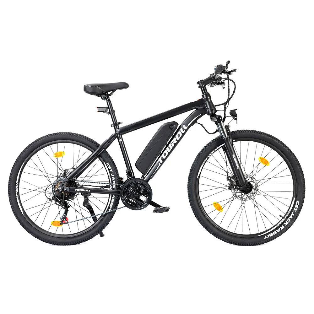 Hotsale Mountainbike 250W 36V 13Ah Touroll U1 26-Zoll-Offroad-Reifen Elektrisches MTB-Fahrrad mit Shimano 21-Gang-Scheibenbremse