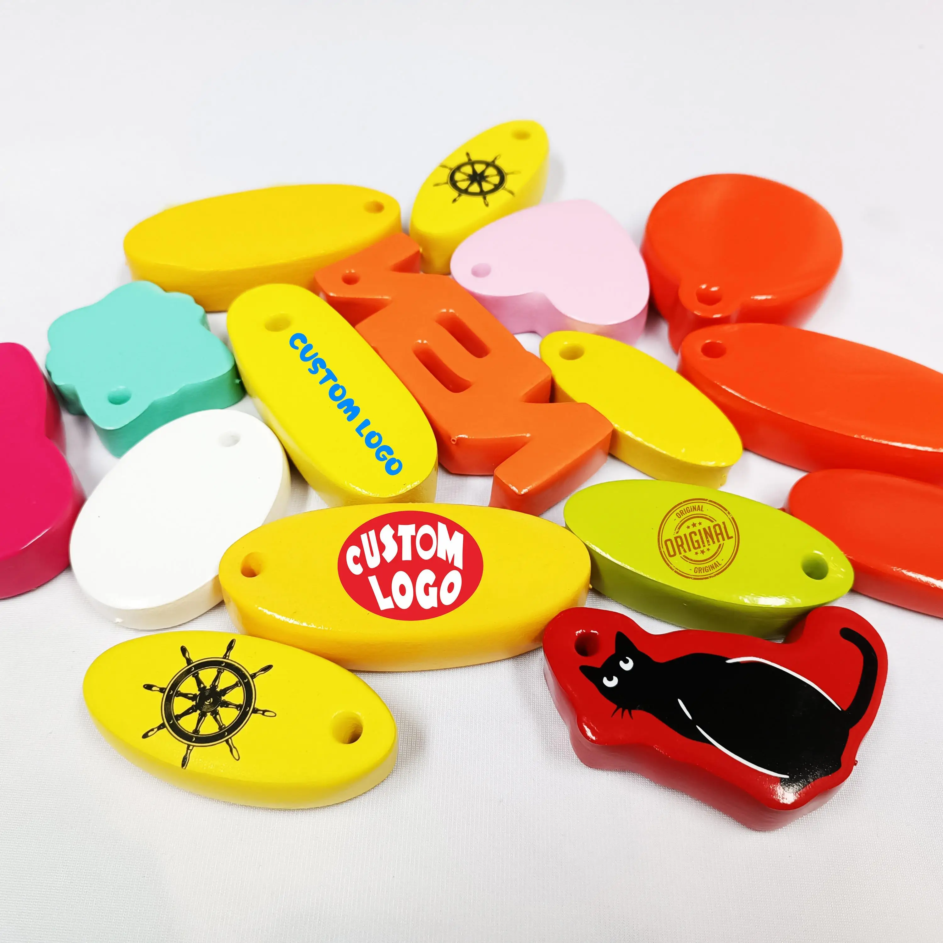 Luminous Promotional Keychains Eva Foam Float Keychain Jacket Pu Foam Ball Keychains