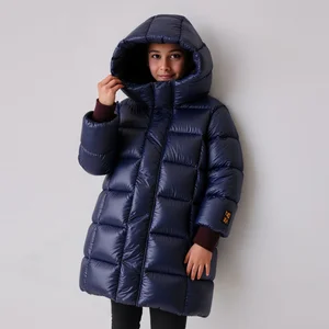 New Winter Children's Hooded Eco-Friendly Breathable Waterproof Zipper Closure Warm Coat