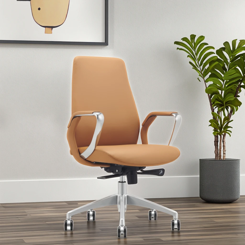 Managers Office Chair Removable Back Pad Leather Armrest Surface Professional Installations 3
