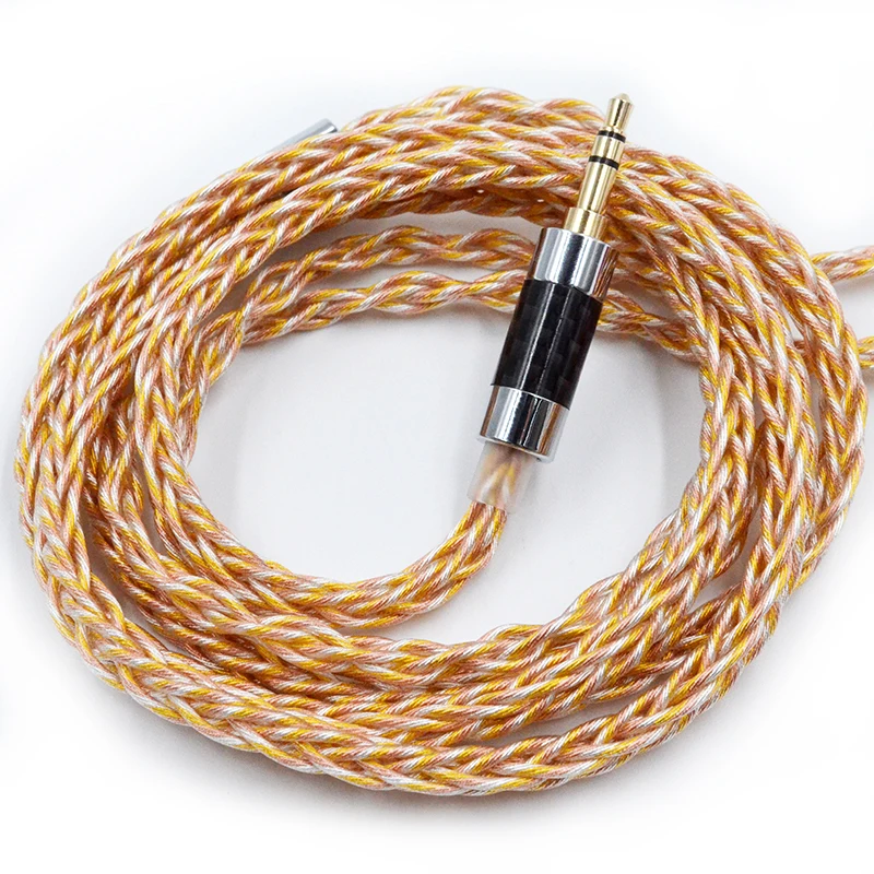 KZ 784 Gold Silver Copper 3.5mm Earphone Cable Replacement for