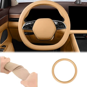 For Rox 01 Car Steering Wheel Cover with Silicone Anti-slip Feature Suitable for All Seasons Modification Part Accessory