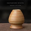 Kiln-changed spiral chasen-wabi-sabi yellow