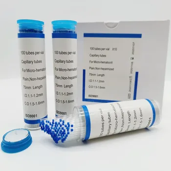 Lot 100 Tubes Capillaires Verre 75 Mm Héparinisés – Micro Hématocrite Laboratoire Hôpital