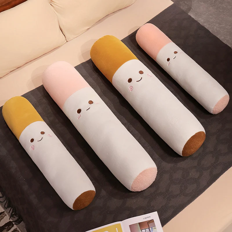 Creative Smoking Cylindrical Sleeping Cushion Cigarette Pillow Smulation  Plush Cigarette Pillow