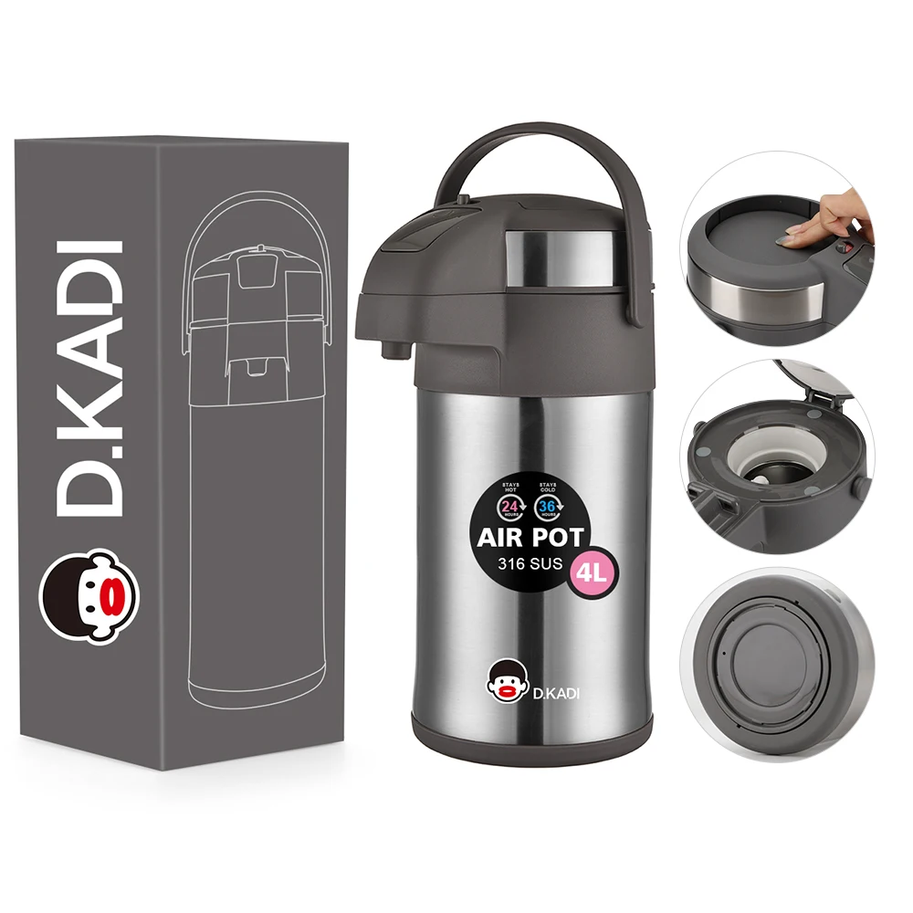 High Quality 3l 4l Drinking Air Vacuum Flask Pot Stainless Steel