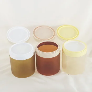 Wholesale Cosmetic Packaging Customized Container 300ml 450ml 500ml Hair Conditioner Plastic Cream Jar With White Flip Cap