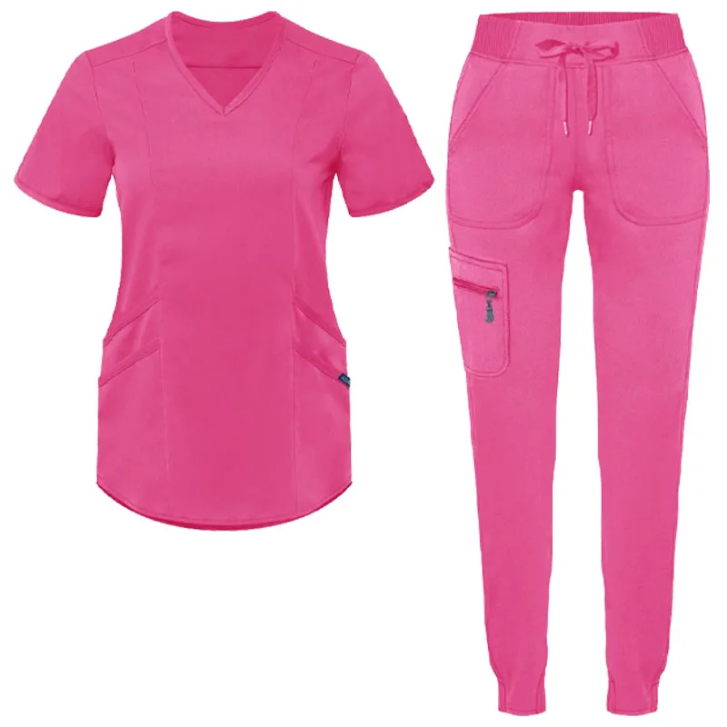 Hot Sale Doctor Uniforms Medical Nursing Scrubs Uniform Clinic Scrub Sets Short Sleeve Tops