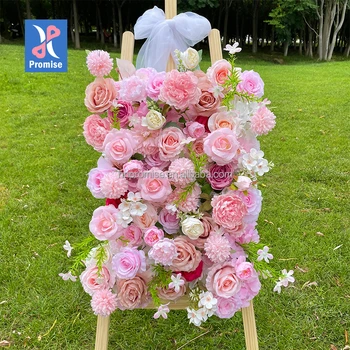 Promise 3D Artificial Flower Wall Decoration for Wedding Christmas Graduation Halloween New Year Events-Roll up Flower Wall