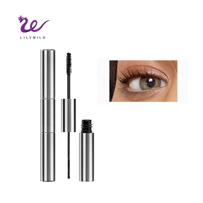 OEM Liquid Create Your Own Brand Vegan Black Volumizing Custom Eyelassh 2 in 1 Waterproof Mascara Two Sides