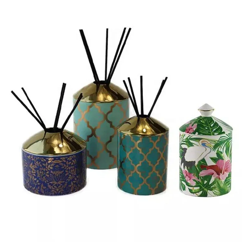 Synwish High End Custom Unique Luxury Ceramic Reed Diffuser Jar for Modern Home Decoration manufacture