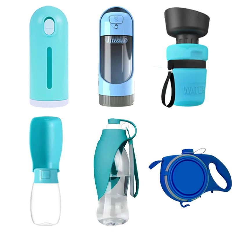 Складная бутылка для воды с изображением листьев собаки дозатор домашних животных фидерный контейнер портативный чашей питья миска походов путешествий