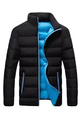 Men's Winter Jacket Solid Warm Coats Winter Sports Padded Jacket Men ...