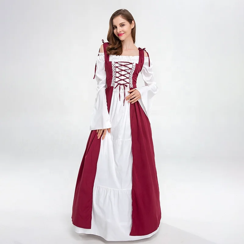 Performance Wear Medieval Peasant Dress Renaissance Clothes Irish Dancing  Costume 1970s Victorian Dresses Vintage Clothing