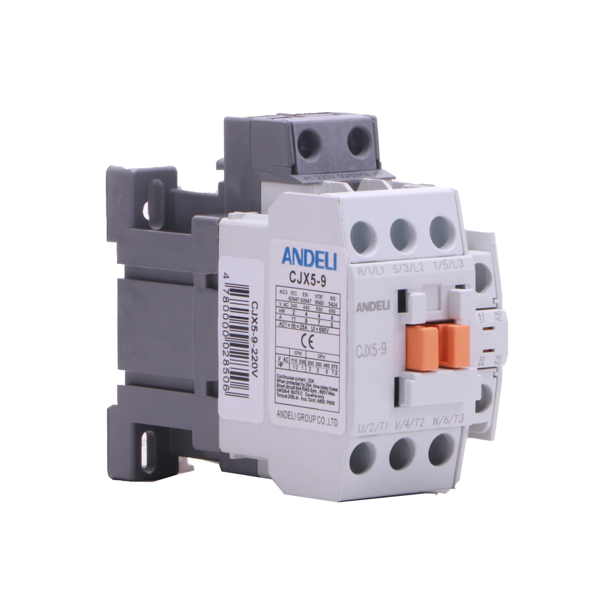 ANDELI CJX5-09 Ac Contactor 9A 380V/220V  Magnetic Contactor