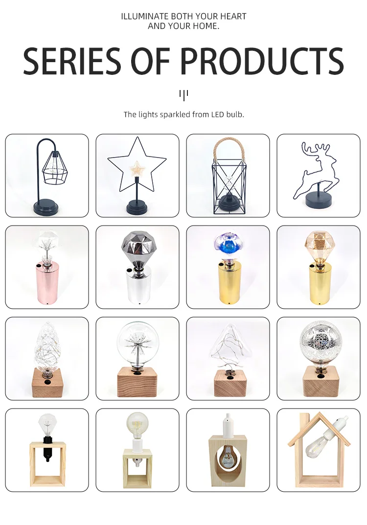 Multiple Shapes Diamond Iron Tabletop Besides Lamp Wireless Mobile Battery Operated Bedroom Decoration Metal Cage Lantern factory