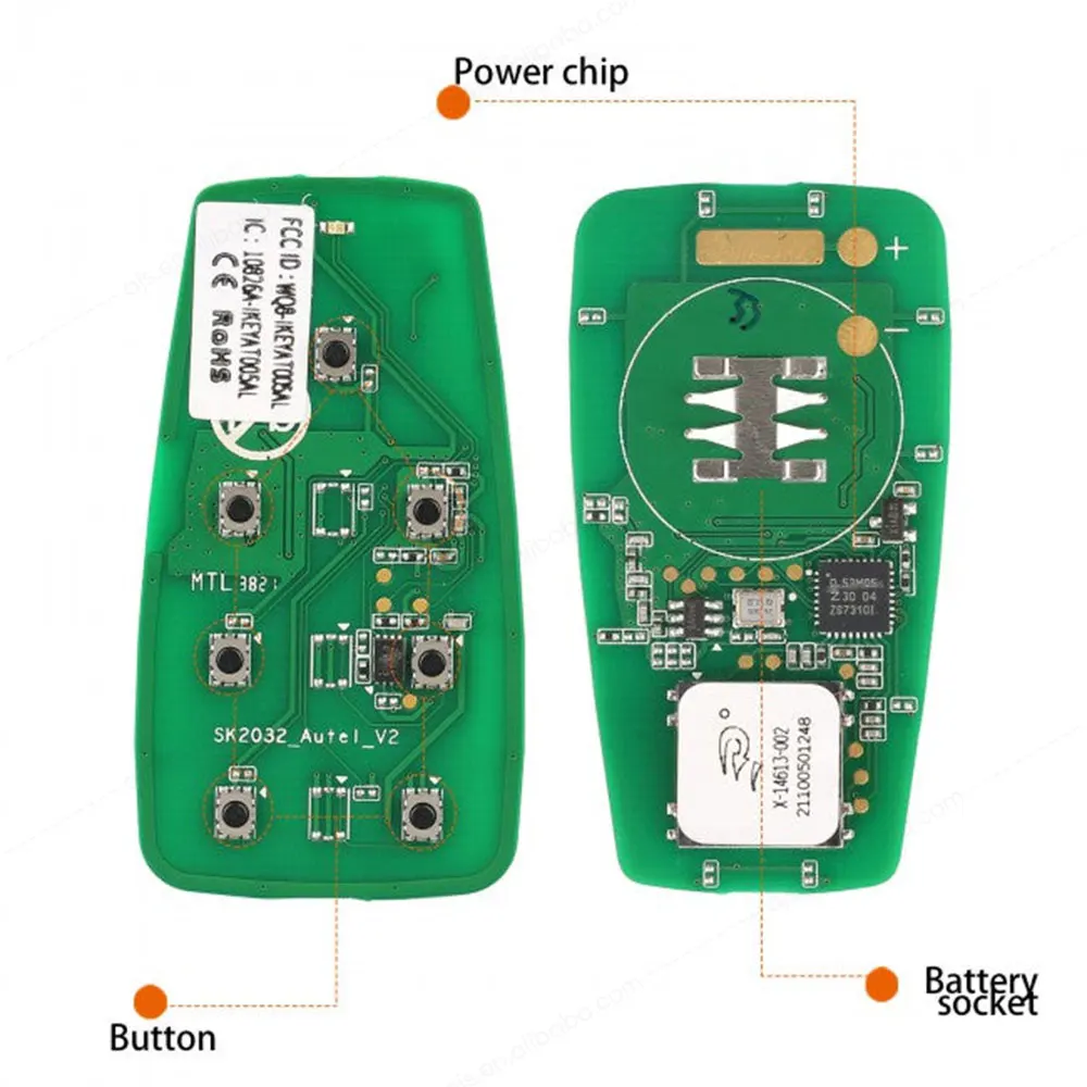 Autel IKEYAT007AL IKEY AT007AL 7 Buttons Smart Universal Key Used with Altra Car Key Programming Copy KM100 IM508S IM608S II PRO
